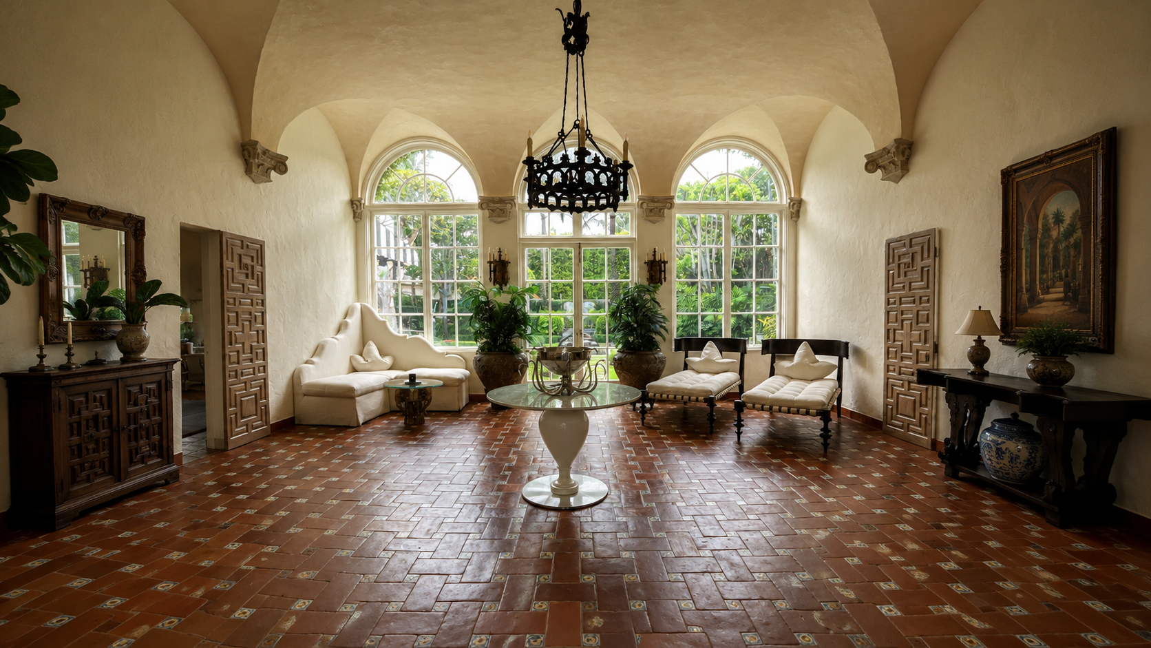 Palm Beach interior view with refined residential technology integration.