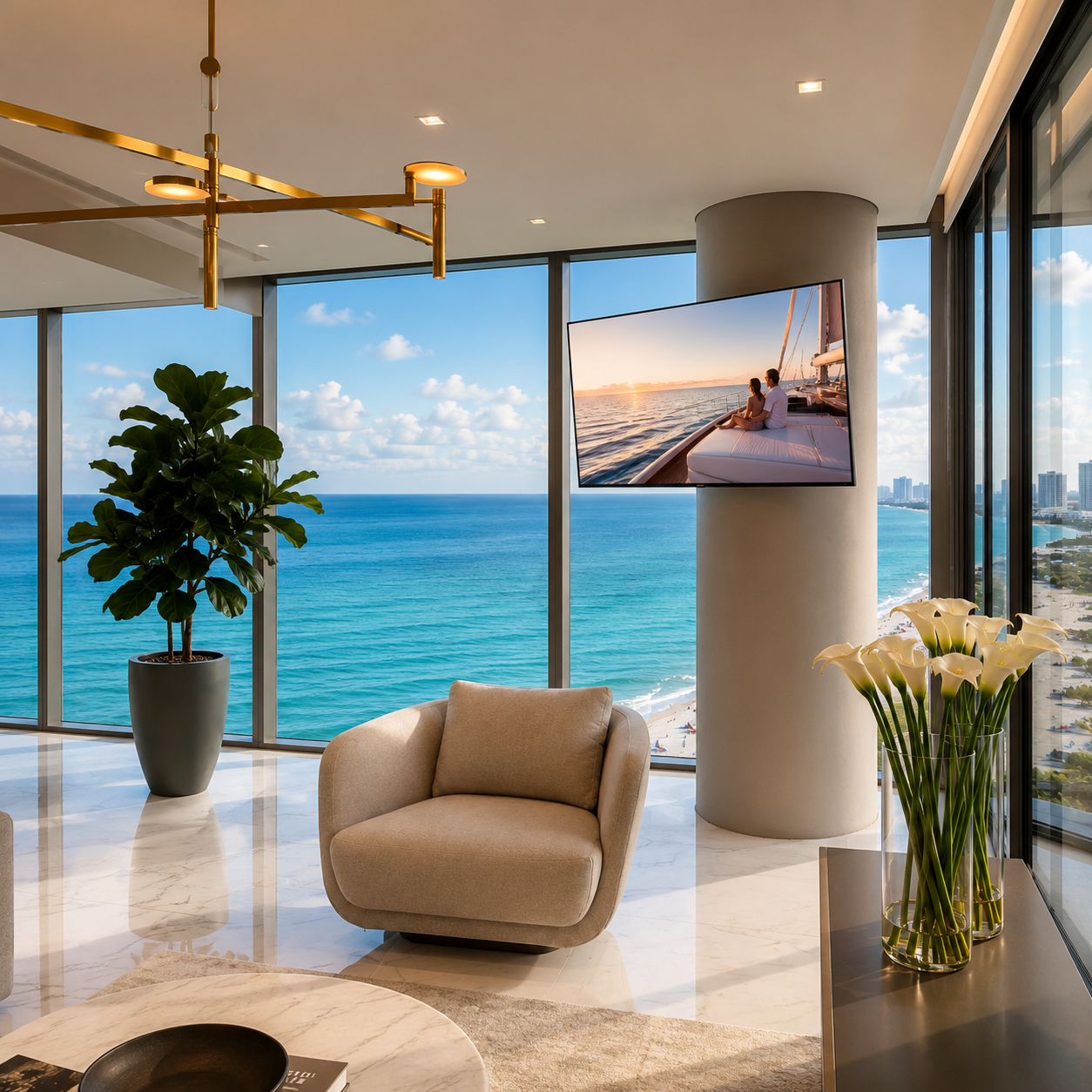 Whole-home audio and video experience extending naturally from room to room.