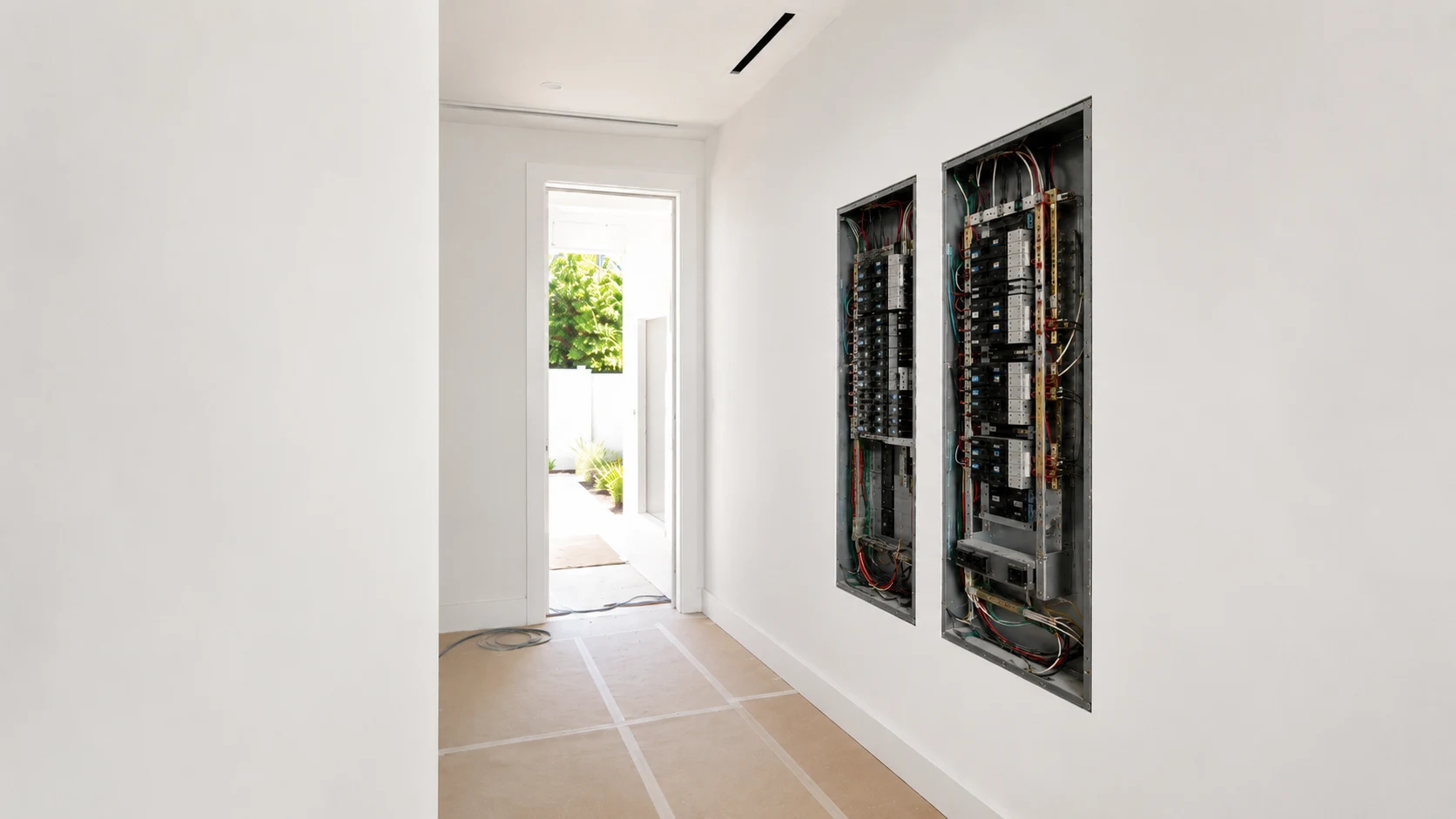 Residence prepared for stronger and safer electrical capacity through a professional panel upgrade.