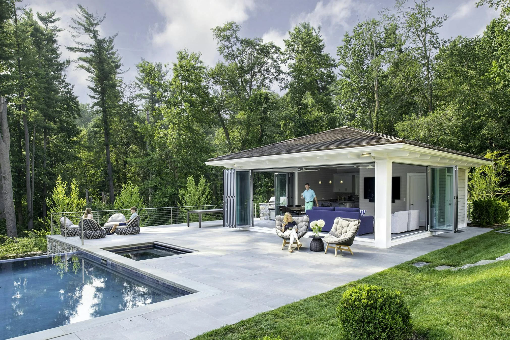 Contemporary residence where music and video move beautifully from room to room.